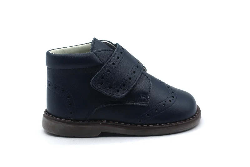 Men's buckle - detail canvas booties for a casual lookAndanines Marino Baby Velcro Bootie