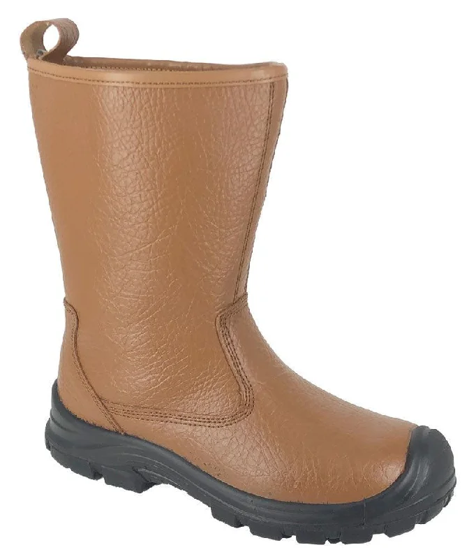 Men's work & safety boots with a cushioned midsole for comfortGRAFTERS  Safety Rigger Boot |  UK Sizes 6 - 12