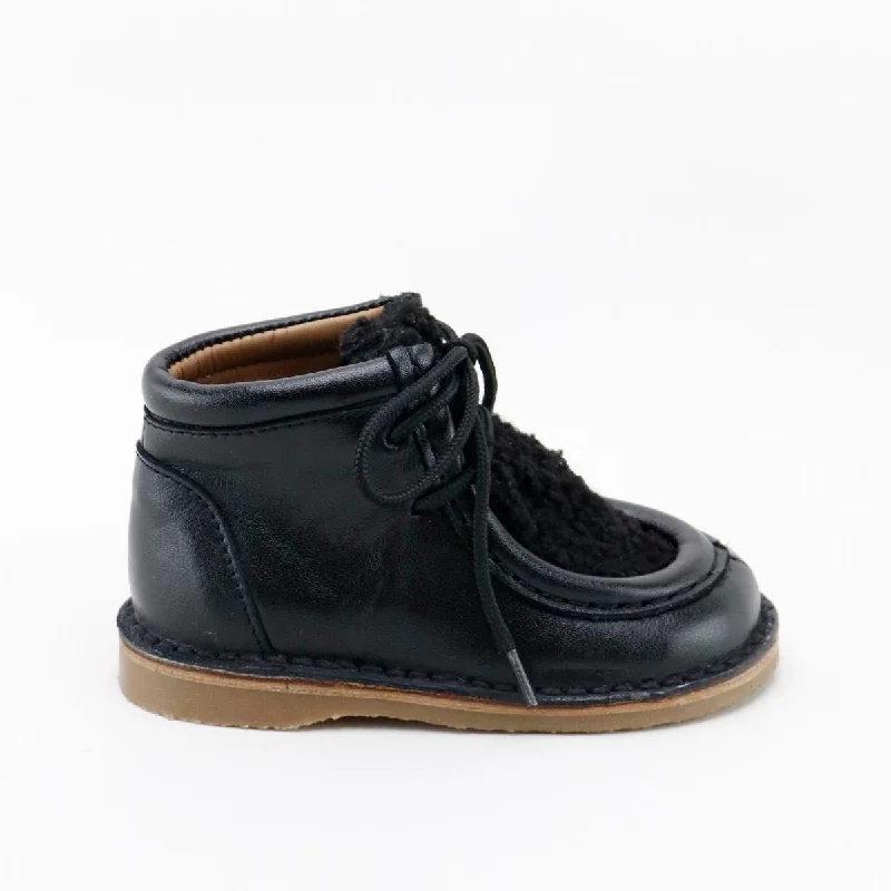 Men's puncture - resistant industrial bootiesPapanatas Black Sherpa Baby Bootie