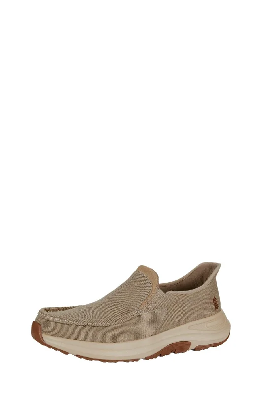 Men's casual shoes with a padded heel for comfort Mitch Comfort Shoe - Beige