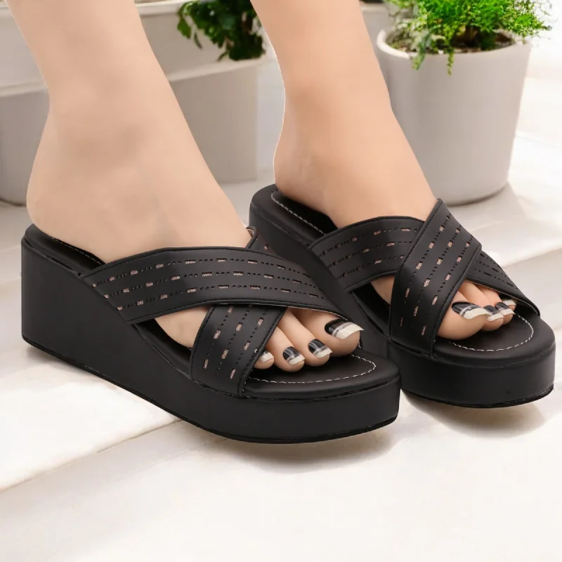 Men's slippers with a soft, flexible sole M0172 cross wedge