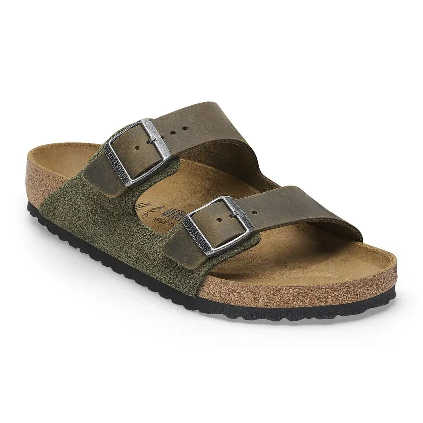 Men's sandals with a rubber sole for tractionArizona Regular - Thyme