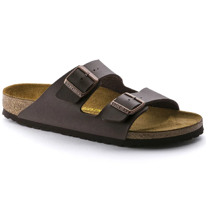 Men's sandals in a neutral color like black or brownBirkenstock Arizona Dark Brown Birko Flor Men's sandals in a neutral color like black or brownBirkenstock Arizona Dark Brown Birko Flor