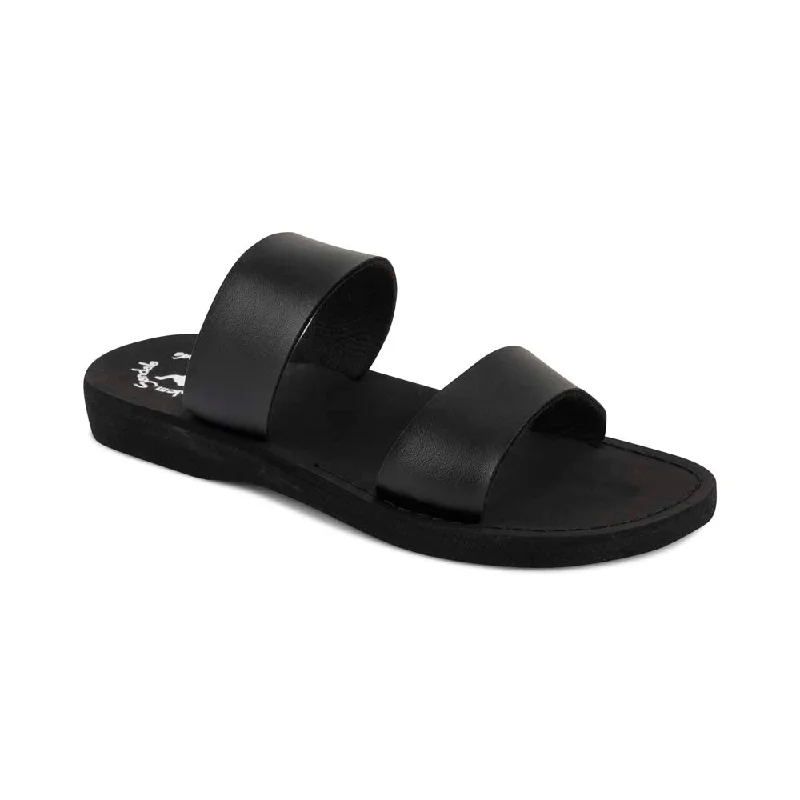 Flip - flop style men's sandals for beach wearAviv Vegan - Leather Alternative Sandal | Black