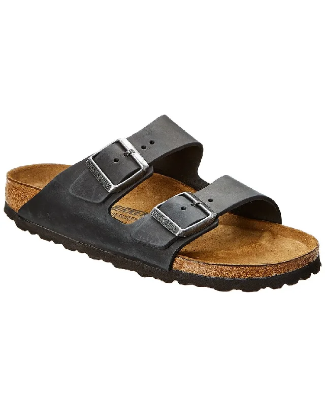 Men's sandals with a removable insole for cleaningBirkenstock Narrow Arizona Oiled Leather Sandal