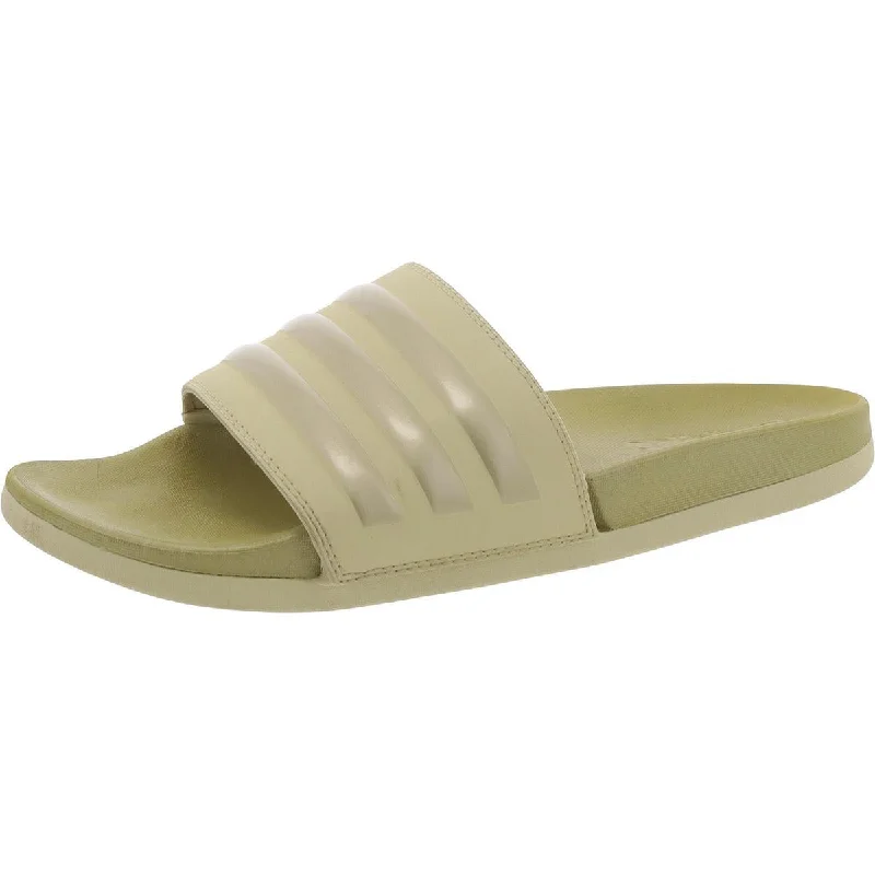 Men's sandals with a padded heelAdilette Comfort Mens Striped Flat Pool Slides