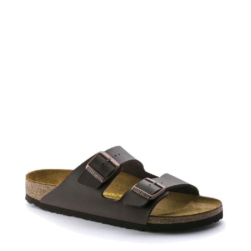 Men's sandals with a wide strap for supportBirkenstock Arizona Birko-Flor Sandal in Brown