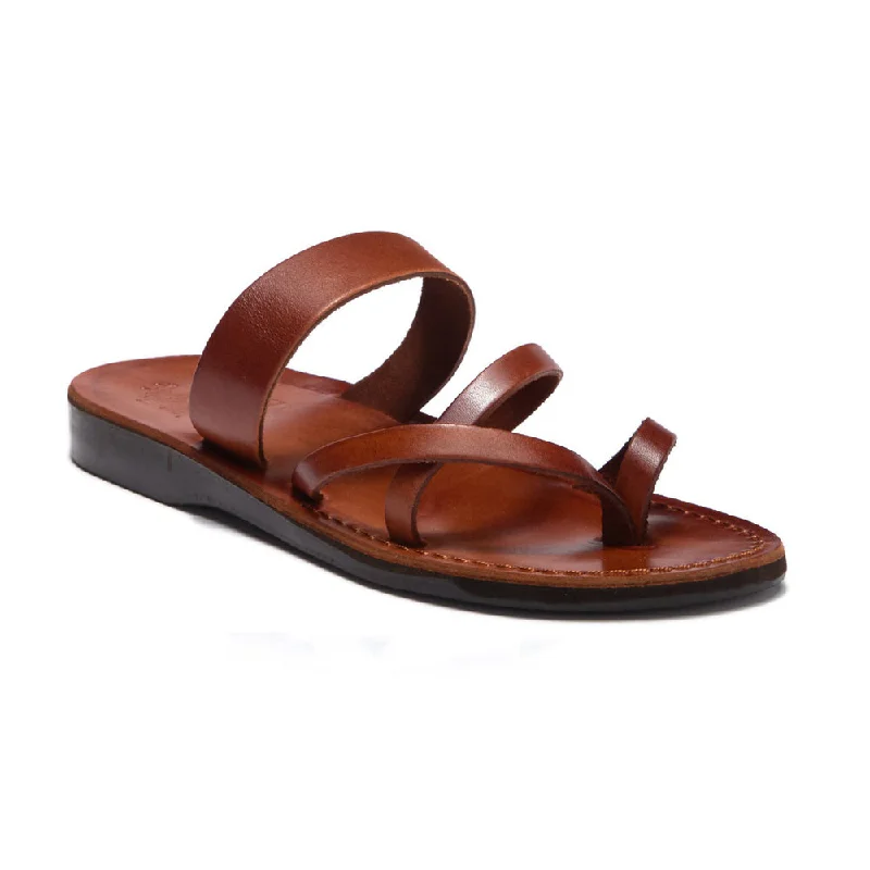 Men's sandals with a shock - absorbing insoleExodus - Leather Strappy Sandal | Honey