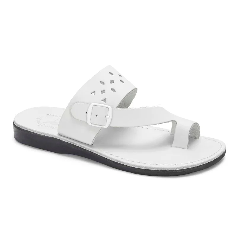 Waterproof men's sandals for water activitiesEzra - Leather Cut Out Sandal | White