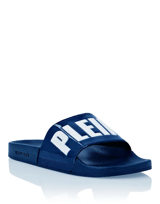 Men's sandals with a buckle closureFlat gummy sandals Philipp Plein TM