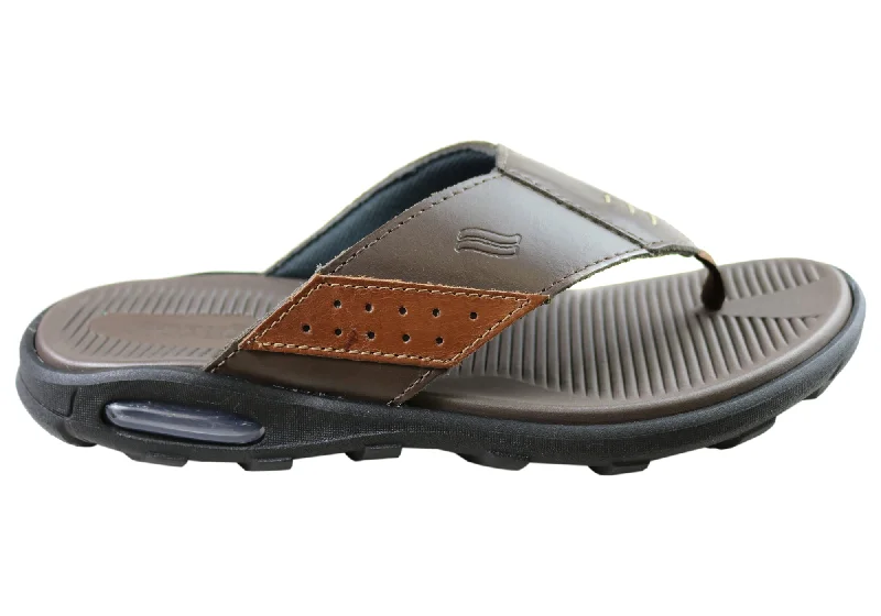 Men's sandals with a toe post designItapua Roy Mens Leather Comfortable Thongs Sandals Made In Brazil