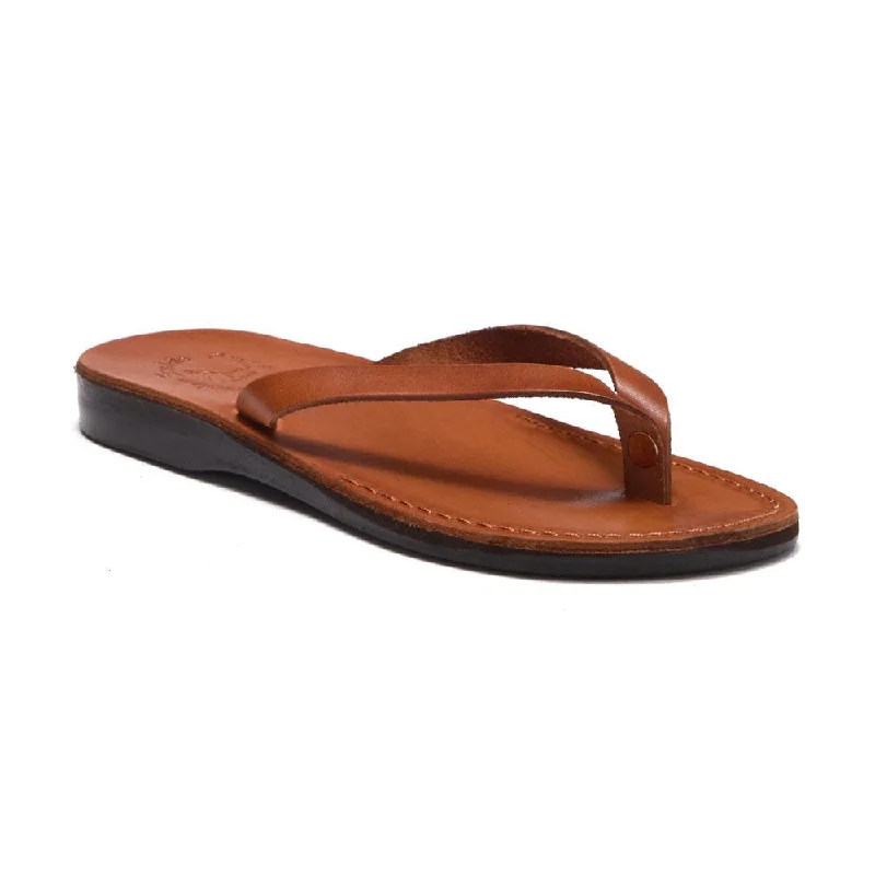 Men's sandals with a stretchy strap for a better fitJaffa - Leather Flip Flop Sandal | Honey