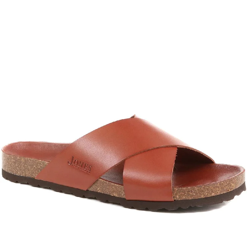 Men's sandals with a wide strap for supportLeather Mule Sandals - WILMSLOW / 323 925