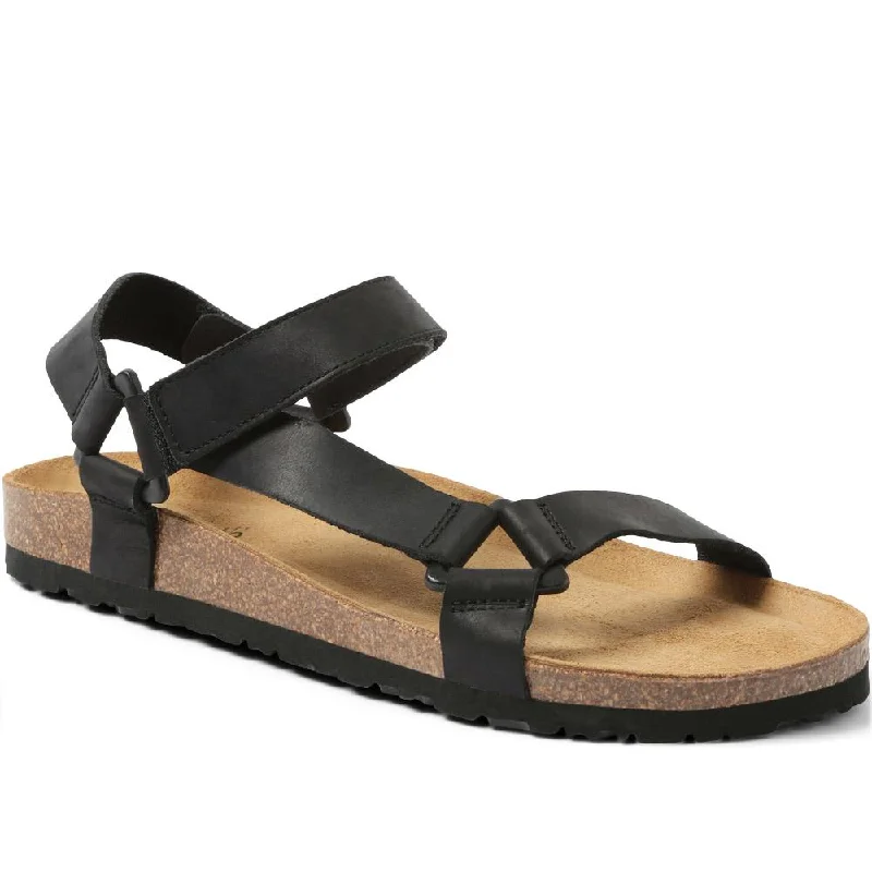 Men's sandals with a buckle closureLeather Strappy Sandals - WILBUR / 323 932