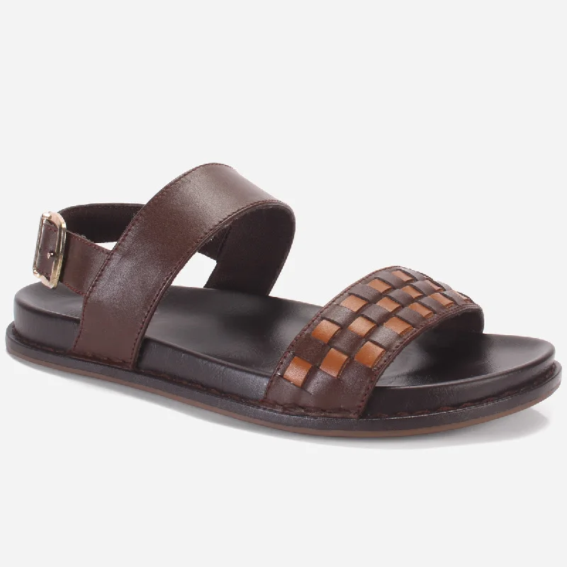 Men's sandals with a removable insole for cleaningMen "VARGO" Leather Designer Summer Flat Sandals