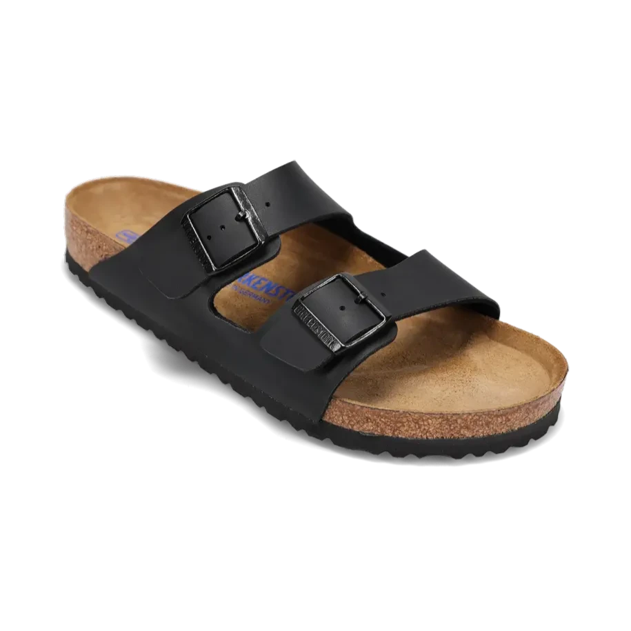 Men's sandals with a flexible sole for easy movementMen's Arizona Soft Footbed Black Birko-Flor