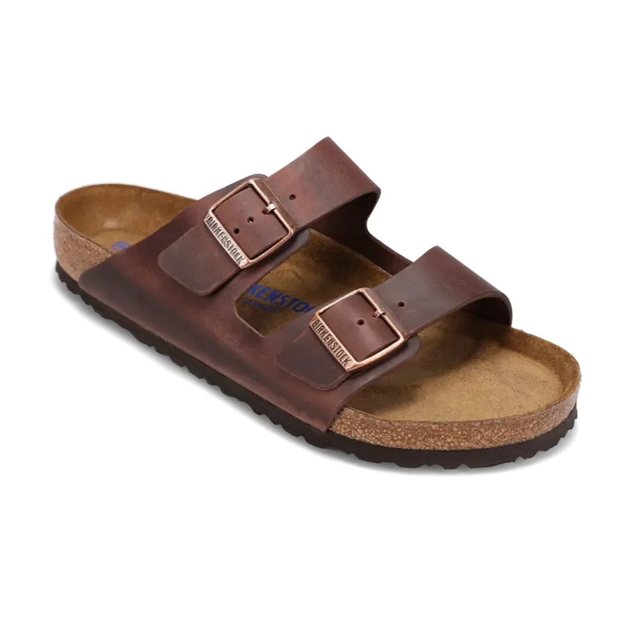 Men's sandals with a buckle closureMen's Arizona Soft Footbed Habana Oiled Leather