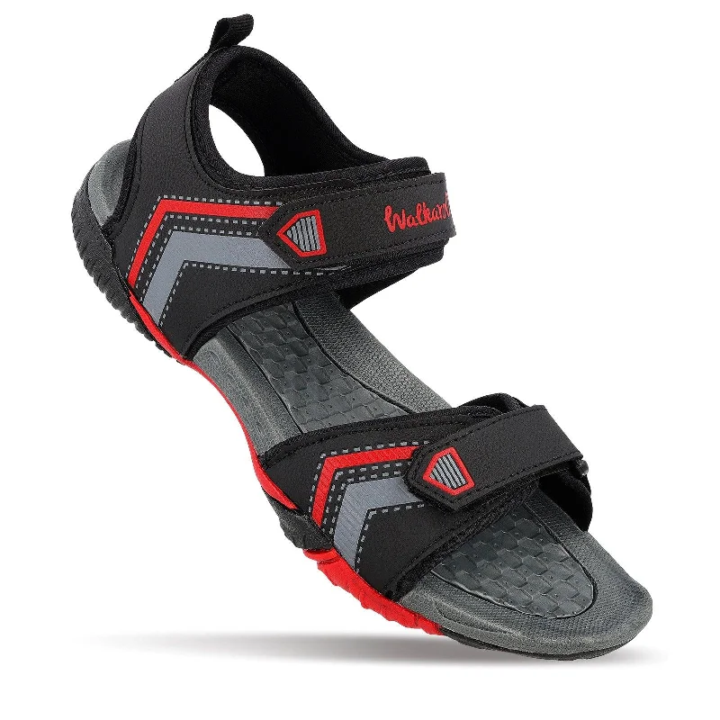 Men's sandals with a padded heelMen's Sports Sandal - WC4443 Black Red