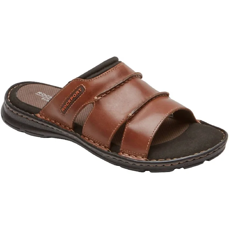 Men's sandals with a buckle closureMen's Darwyn Slide In Coach Brown