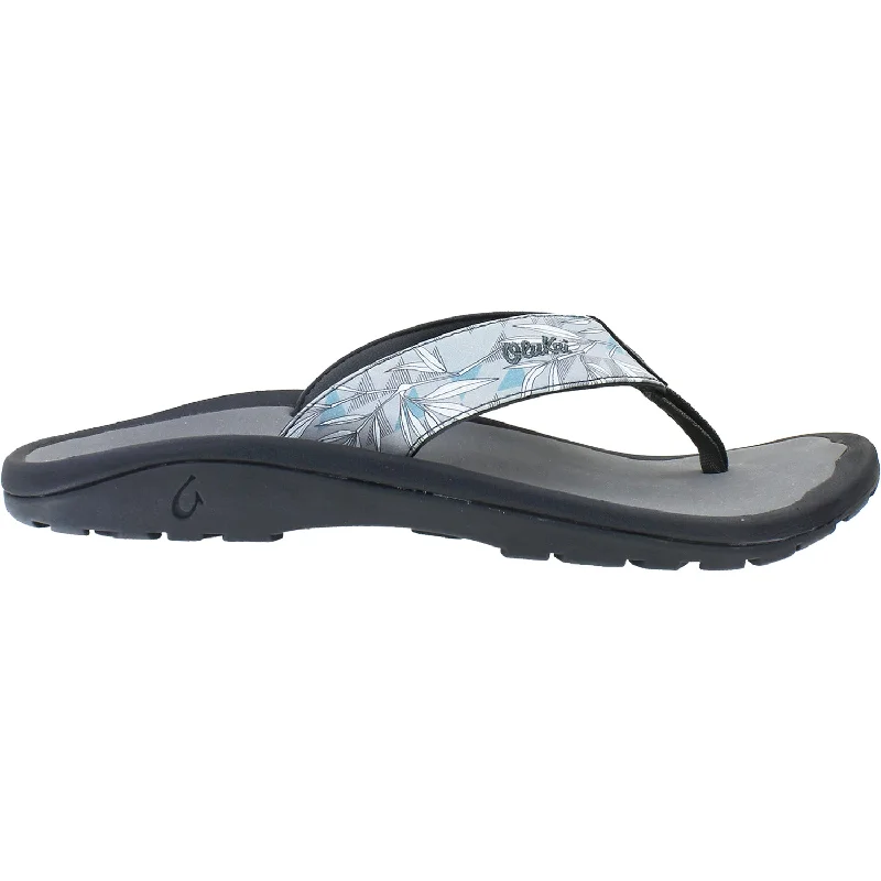 Men's sandals in a neutral color like black or brownMen's OluKai Ohana Pa'i Sharkskin/Ohe Kapala Synthetic