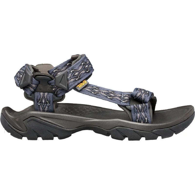 Men's sandals in a neutral color like black or brownMen's Teva Terra Fi 5 Universal Madang Blue Synthetic