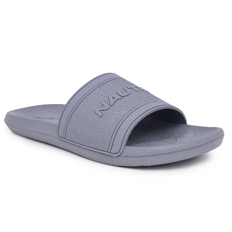 Men's sandals with a durable outer soleNautica Mens Logo Slide Sandal