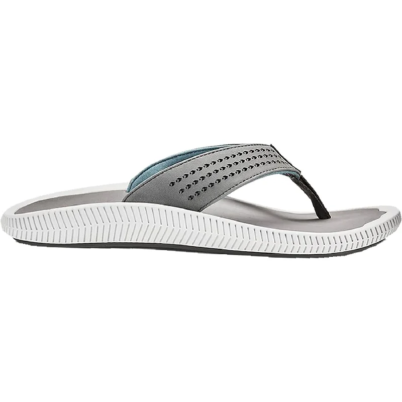 Men's sandals with a removable insole for cleaningMen's OluKai Ulele Stone Synthetic