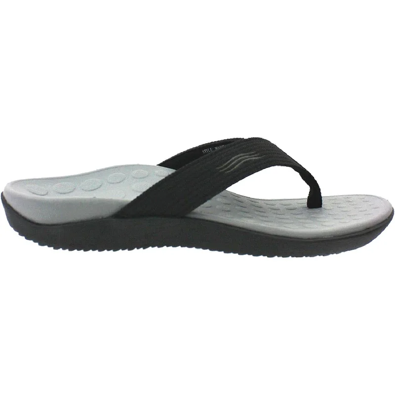 Men's sandals with a toe post designUnisex Vionic Wave Black Synthetic