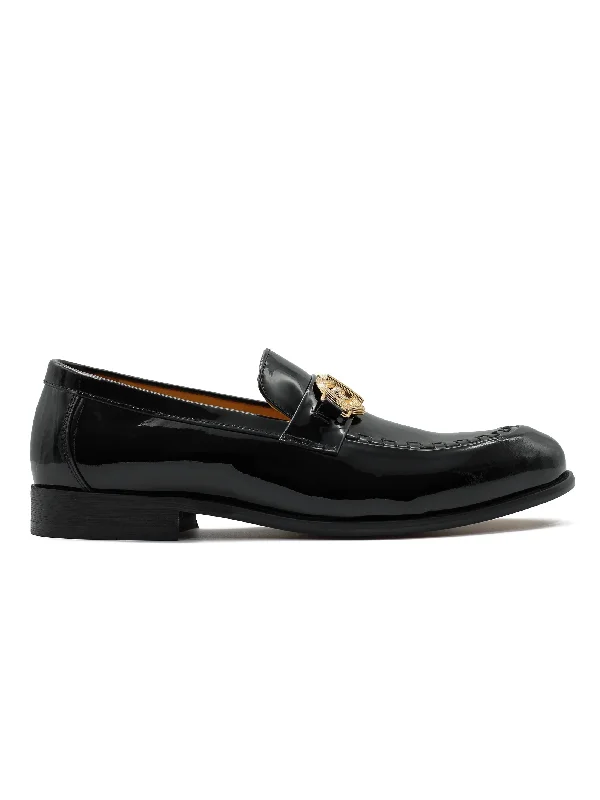 Men's loafers with a leather lining for comfortPATENT LEATHER DRESS LOAFERS