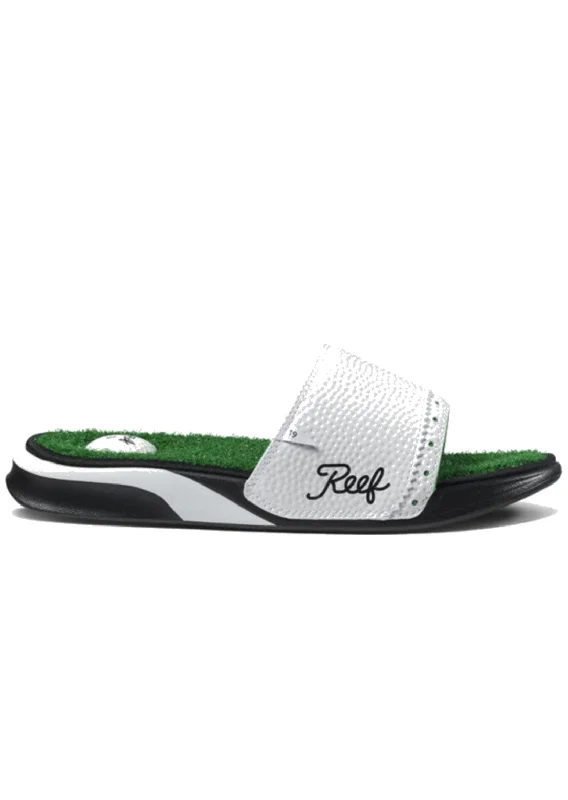 Men's leather sandals with an adjustable strapReef Men's Mulligan Slides