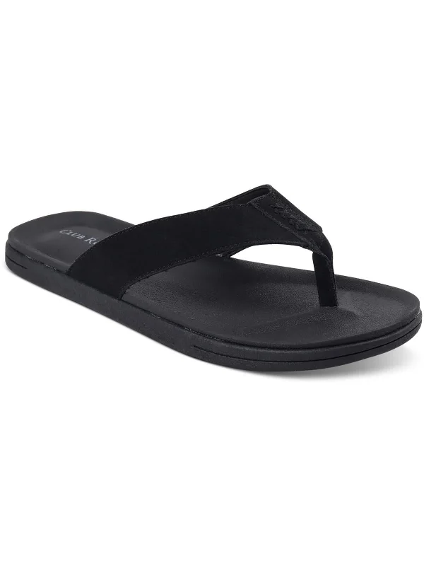 Men's sandals with a rubber sole for tractionRiley Mens Round Toe Flat Flip-Flops