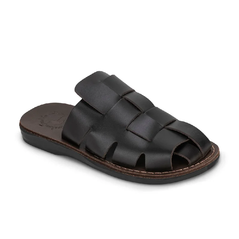 Men's sandals with a durable outer soleSailor - Leather Braided Mule Slide | Brown