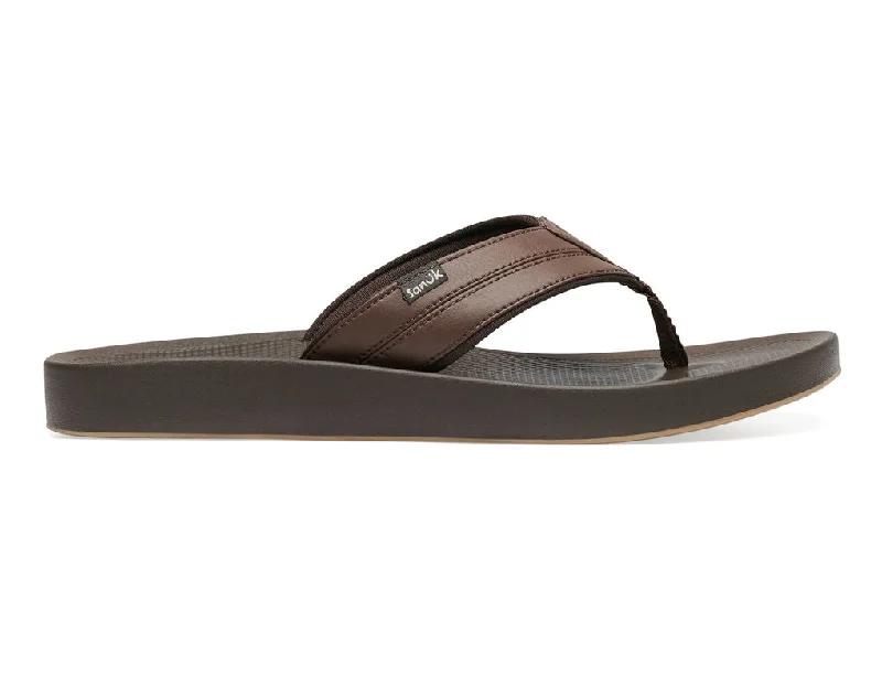 Flip - flop style men's sandals for beach wearSanuk Cosmic Yoga Mat Sandal-Brown