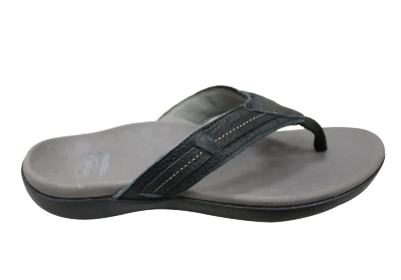 Men's sandals with a wide strap for supportScholl Orthaheel Bondi II Mens Comfort Orthotic Thongs With Support