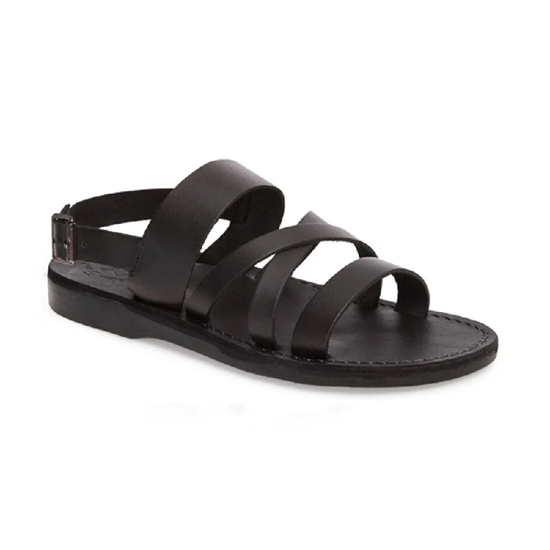 Men's sandals with a padded heelSilas - Leather Slingback Sandal | Black