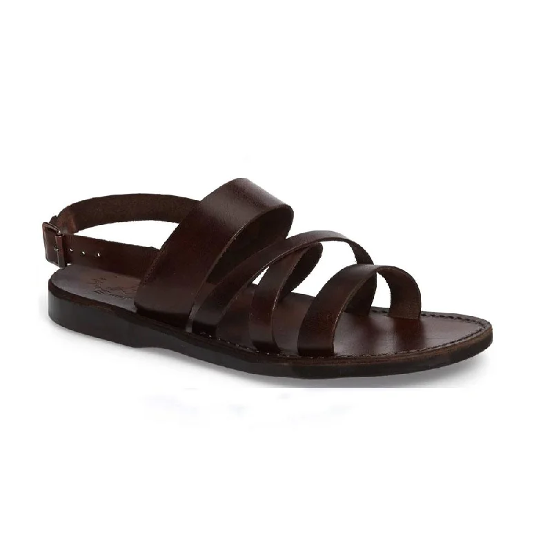 Men's leather sandals with an adjustable strapSilas - Leather Slingback Sandal | Brown