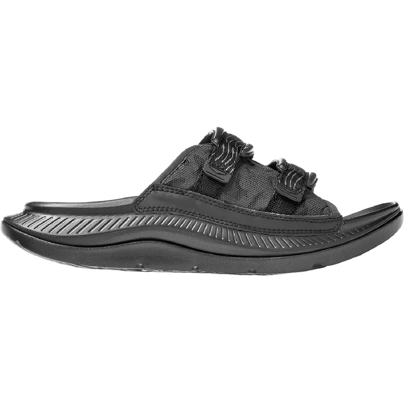 Men's sandals in a neutral color like black or brownUnisex Hoka Ora Luxe Black/Black Ariaprene