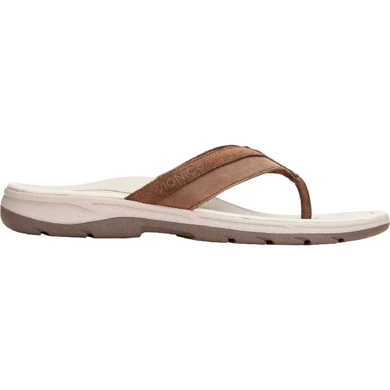 Men's sandals with a stretchy strap for a better fitMen's Vionic Dennis Brown Leather