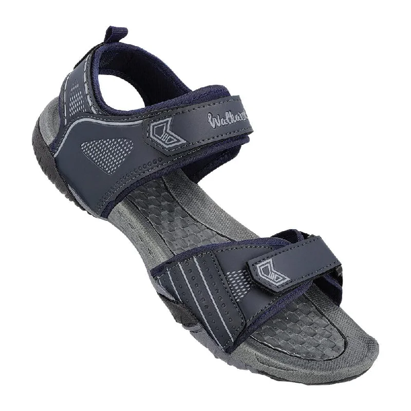 Men's leather sandals with an adjustable strapMen's Sports Sandal - WC4447 Blue Grey