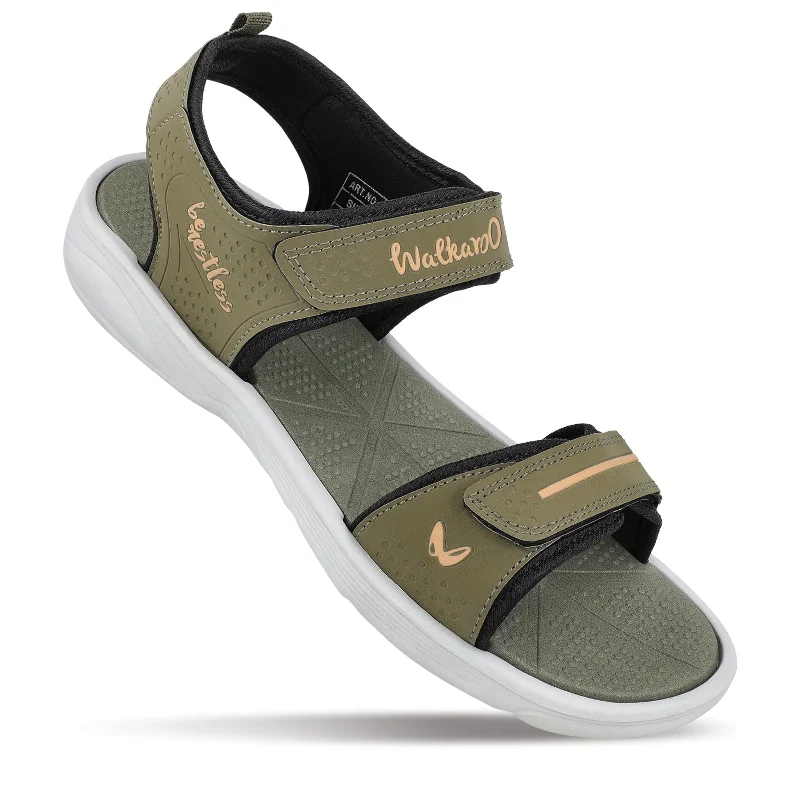 Men's sandals with a wide strap for supportWalkaroo Men Sandals  - WC4388 Olive Green