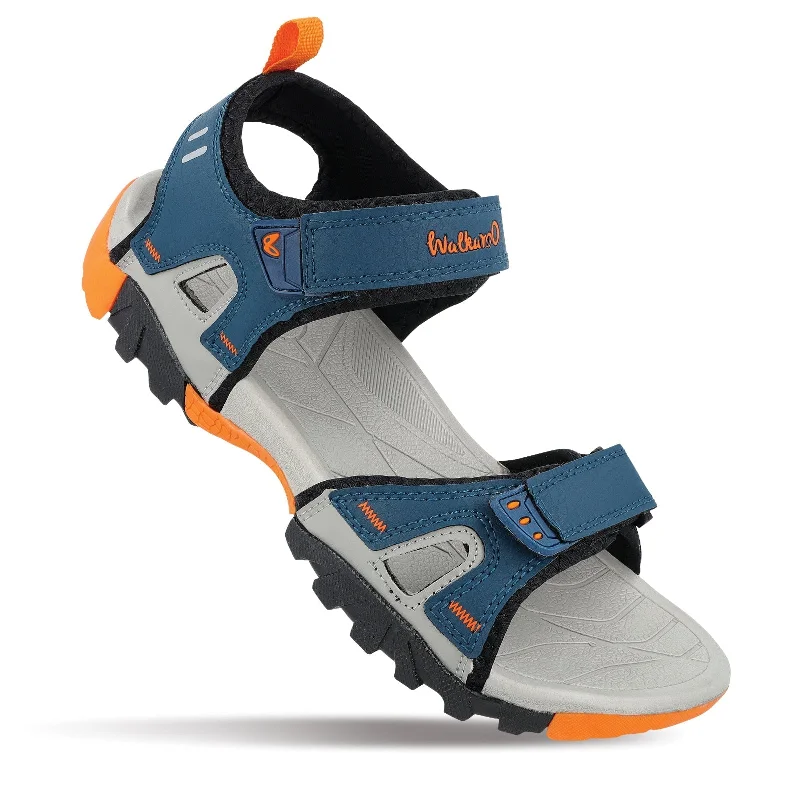 Men's sandals with a shock - absorbing insoleWalkaroo Men Sandals  - WC4426 Blue Orange