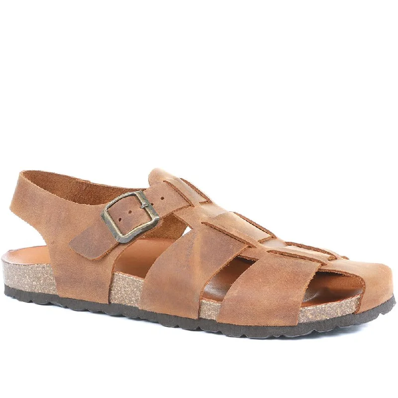 Men's sandals with a contrast stitching detailWeymouth Leather Fisherman Sandals - WEYMOUTH / 322 195