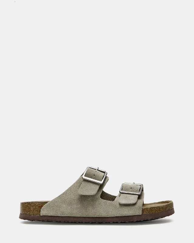 Men's sandals with a contrast stitching detailWEZLEY TAUPE SUEDE