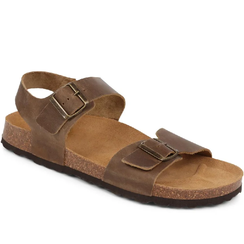 Waterproof men's sandals for water activitiesWoburn Leather Sandals - WOBURN / 325 468