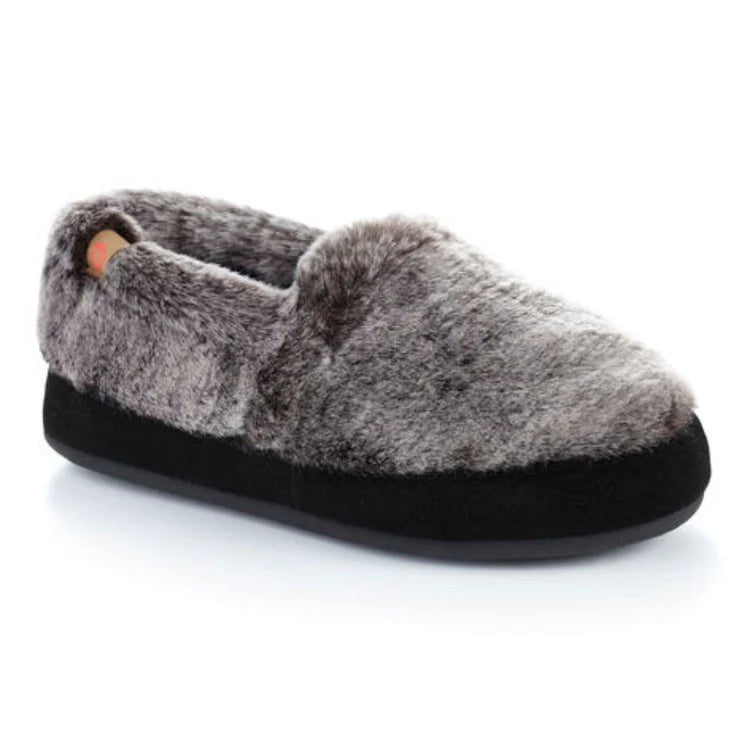 Men's slippers with a removable insole for cleaningAcorn Moc Slippers Chinchilla Charcoal - Women's