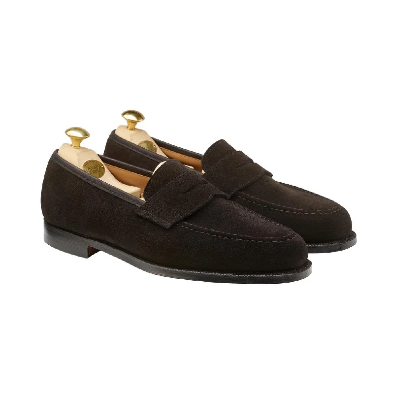 Men's loafers with a low - heeled designBoston Black Suede