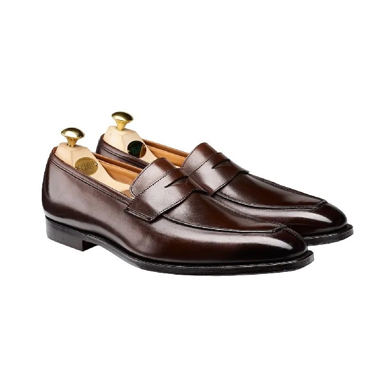 Men's loafers with a contrast stitching detailBury 2 Dark Brown Antique Calf