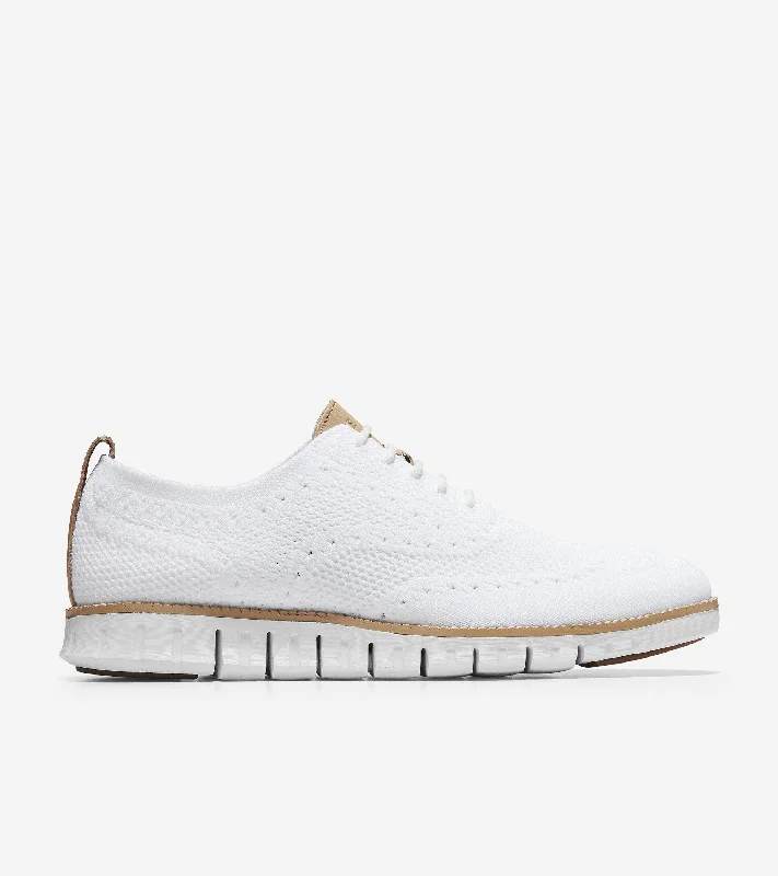Men's Oxfords with a cap - toe design and a rubber heelMen's ZERØGRAND Stitchlite Wingtip Oxfords Men's Oxfords with a cap - toe design and a rubber heelMen's ZERØGRAND Stitchlite Wingtip Oxfords