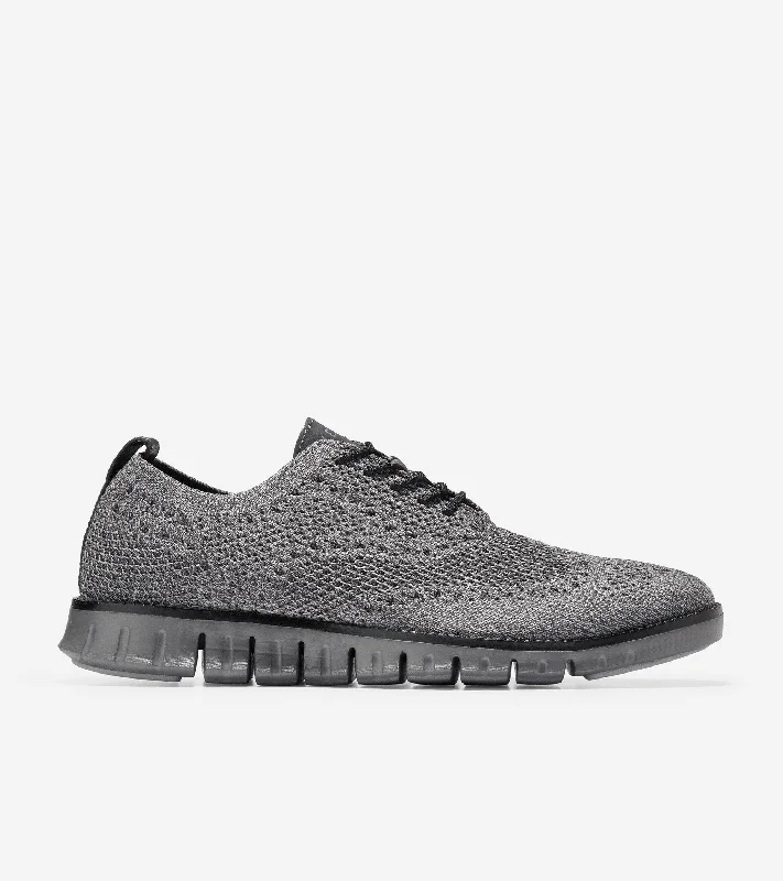 Men's leather Oxford shoes with a plain toeMen's ZERØGRAND Stitchlite Wingtip Oxfords