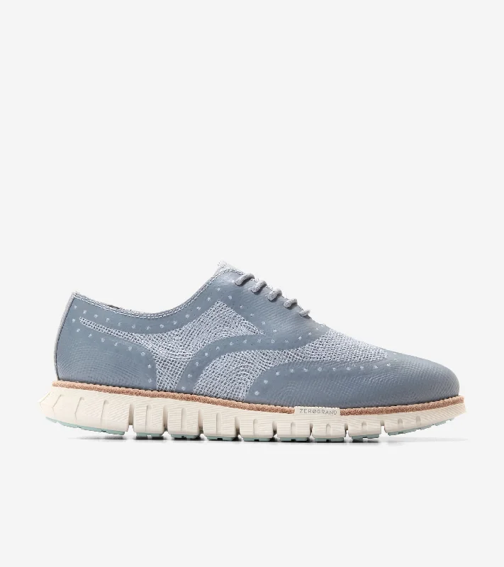 Men's Oxford shoes with a leather lining for breathabilityMen's ZERØGRAND Remastered Embrostitch Wingtip Oxford